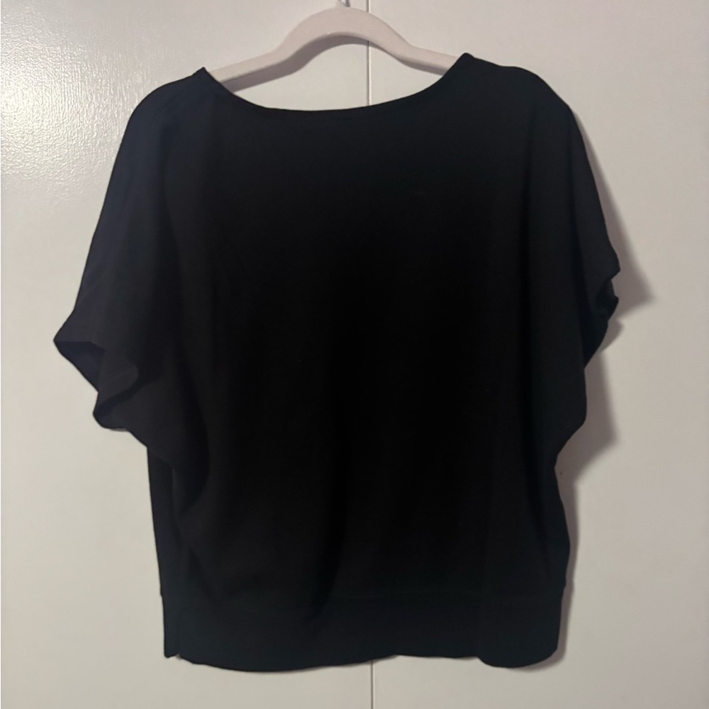Pact Organic Cotton Airplane Dolman Top Black L EUC - Picture 4 of 6